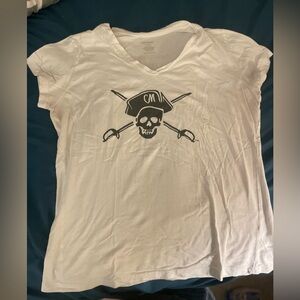 GUC Captain Morgan Women’s White v neck t-shirt